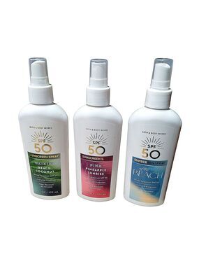 TROPICAL SPF50 SUNSCREEN SPRAYS 3 PC SET WATER RESISTANT BY BATH & BODY WORKS